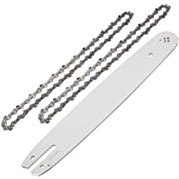 Los mejores  - Barra de guía de cadena de acero de 14 pulgadas con 2 cadenas para motosierra Stihl 017 MS170 MS171